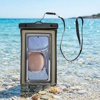 Étui de téléphone flottant en PVC imperméable Yuanfeng de grande taille, design sportif, avec cordon et éponge de protection