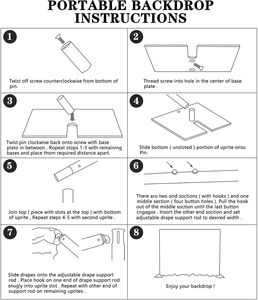 Nhà Máy Bán buôn 8 * 8ft có thể tháo rời Foto nền cho nhiếp ảnh New Arrival <span class=keywords><strong>Photo</strong></span> Booth Backdrop đứng miễn phí Hộp chọn - Product Image 5