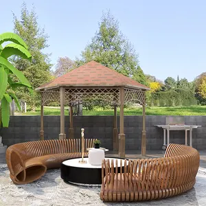 中庭の良い木製のベンチシートパティオのためのユニークなレジャーレストチェア