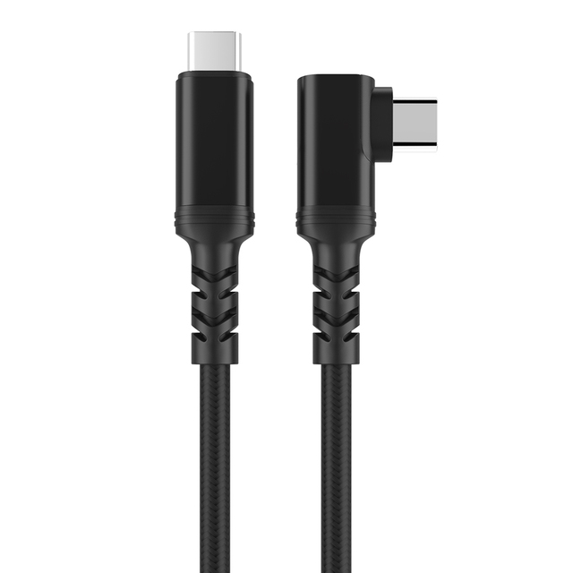 90 Degree Right Angel PD100W Usb 3.2 Gen2 Type C to C Cable 4K HD Display 10G-20Gbps for Mobile Phone /iphone16 15/Macbook Pro,