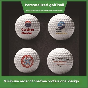 Balle de golf personnalisable en Surlyn, améliorée, longue portée, trois couches, avec impressions variées (textes, logos, motifs), écologique, 85% Surlyn - Product Image 4