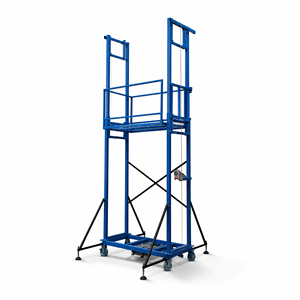 Échafaudage électrique compact de 3 m, capacité de levage de 500 kg, plateforme de 130 x 80 cm, 1,6 kW, 220 V, échafaudage mobile à deux sections pour la décoration intérieure - Product Image 3