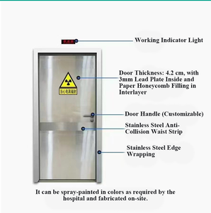 Porte à Battant Moderne Anti-Rayons pour le Service de Radiologie de l'Hôpital Protection Contre les Rayons X Utilisation Médicale Acier Inoxydable Certifié CE - Product Image 2