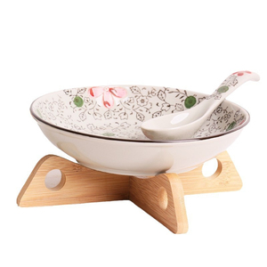 Support de cuisson en bambou croisé isolant thermiquement, support minimaliste anti-brûlure <span class=keywords><strong>pour</strong></span> égouttoir de vaisselle, présentoir <span class=keywords><strong>pour</strong></span> casseroles et poêles de cuisine - Product Image 6
