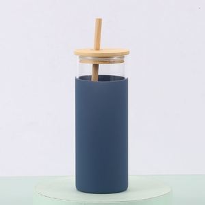 Ywjc - Vasos de Vidrio de Borosilicato Más Vendidos, Botella de Agua con Tapa de Bambú y Pajita - Product Image 6