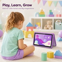 Tablette éducative PRITOM K10 10,1 pouces Quad Core 64 Go ROM Android 13 avec étui en caoutchouc, grande capacité de batterie, tablette PC pour enfants M10