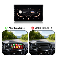 Radio estéreo universal 2 DIN de 9 pulgadas con unidad principal Android de 4+4 núcleos, GPS, amplificador, Carplay, Android Auto, 2 ventiladores y reproductor de DVD para coche