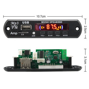 Vire DIY 10W * 2 Khuếch Đại Hội Đồng Quản Trị <span class=keywords><strong>Bluetooth</strong></span> 5.0 âm thanh MP3 Máy nghe nhạc mô-đun USB TF AUX FM Đài phát thanh MP3 giải mã Hội Đồng Quản Trị - Product Image 5