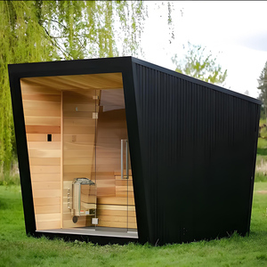 Design moderno tradicional sauna exterior cicuta sólida madeira infravermelho distante função - Product Image 4