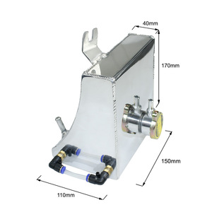 Réservoir d'expansion de liquide de refroidissement pour voiture en alliage d'aluminium, montage universel à visser YC100946-SL YC100946-BK - Product Image 4