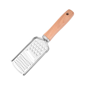 Stainless Steel Cheese Grater With Wooden Handle Multifunction Vegetable Lemon Ginger Chocolate Grater For Kitchen Use - Product Image 3
