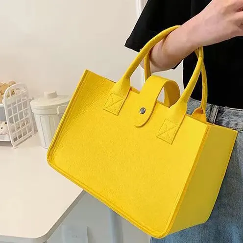 Bolsas de regalo listas para enviar para mujer, para damas de honor, fiesta nupcial, bolso de fieltro minimalista, bolso de mano de fieltro, bolso de hombro para compras