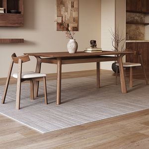 Tavolo <span class=keywords><strong>da</strong></span> Pranzo Rettangolare Moderno di Lusso in Legno Massello Stile Nordico con Set di 4-6 Sedie - Arredamento Classico per <span class=keywords><strong>Cucina</strong></span> e Sala <span class=keywords><strong>da</strong></span> Pranzo - Offerta Imperdibile - Product Image 2