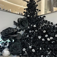 Mur floral artificiel en cascade de roses fait main, idéal pour les points photo populaires, centres commerciaux, couvre-tuyaux décoratifs, accessoires de scène pour créer une ambiance festive