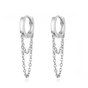 Pendientes colgantes E1401 con cadena de aleación de zinc, unisex, modernos, de moda, para mujeres y hombres - Product Image 3