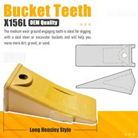 Ensemble de dents et de goupilles de godet d'excavatrice Hensley X156L pour engins lourds et accessoires de terrassement
