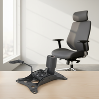 Chaise de bureau à dossier moyen en métal, approvisionnement direct usine, mécanisme avion, design contemporain, inclinaison et hauteur réglables, base avec poignée