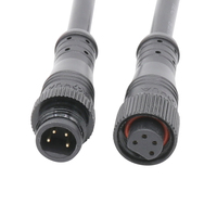 Système de gradation de la lampe murale LED Câble étanche injecté avec connecteur mâle femelle en plastique + métal Câble moulé à 4 broches