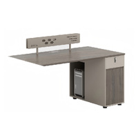Postes de travail de bureau modernes avec cloisons, bureaux modulaires pour 1, 2 ou 4 personnes, avec table séparatrice et ensemble chaise, mobilier informatique