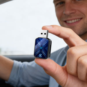 2 in 1 CarPlay <b>Adapter</b> Android Auto Metal Material Wireless Universal for IOS Android <b>USB</b> Port for IOS Android - Product Image 1