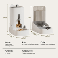 Distributeur automatique d'aliments pour animaux de compagnie de grande capacité, écologique, bouteille de stockage de nourriture pour chiens et chats, bol d'eau potable, design pliable en plastique durable