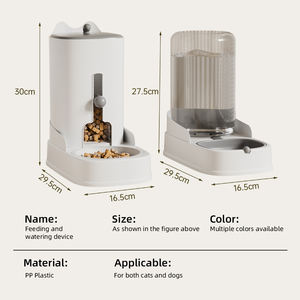 Distributeur automatique d'aliments pour animaux de compagnie de grande capacité, écologique, bouteille de stockage de nourriture pour chiens et chats, bol d'eau potable, design pliable en plastique durable - Product Image 6