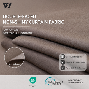 Tela de Cortina Opaca Impermeable de Poliéster 100% Tejida de Doble Cara, Ecológica y de Alta Precisión, Venta al Por Mayor - Product Image 1