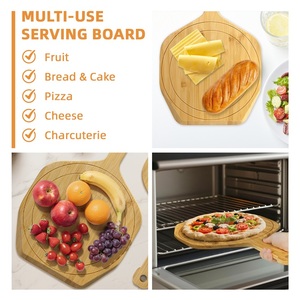 Set Server <span class=keywords><strong>Pizza</strong></span> in legno di bambù naturale adatto per <span class=keywords><strong>Pizza</strong></span> da 10/12 pollici - Product Image 5