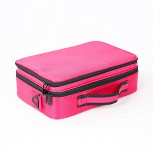 Factory Custom Zipper Waterproof Soft Handle Brush Makeup Bag Portable Beauty Professional <b>Travel</b> Organizer Cosmetic <b>Case</b> - Product Image 3