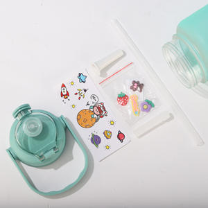 Lindo oso taza <span class=keywords><strong>de</strong></span> plástico <span class=keywords><strong>de</strong></span> dibujos animados <span class=keywords><strong>de</strong></span> gran capacidad <span class=keywords><strong>de</strong></span> paja botella <span class=keywords><strong>de</strong></span> agua niñas al aire libre fitness deportes práctico juego <span class=keywords><strong>de</strong></span> tazas - Product Image 3