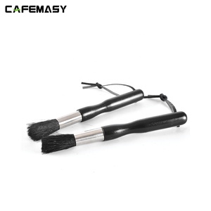 Moulin à café Barista à Long manche en bois, <span class=keywords><strong>brosse</strong></span> de nettoyage de poudre, Machine à café, manche en bois, poils de cochon, Espresso - Product Image 2