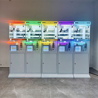 Grue en peluche Distributeurs automatiques Commercial Personnalisé Griffe Jouet Grabber Clignotant Led Lumières Effet Sonore Amusant Game Center Poupée Machine