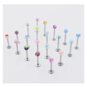 Kit de <span class=keywords><strong>Piercing</strong></span> Corporel 110 Pièces/Ensemble, Couleurs Assorties, en Acrylique, pour Sourcils, Nombril, Langue, Lèvre, <span class=keywords><strong>Nez</strong></span> - Product Image 5