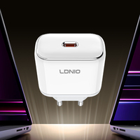 Chargeur GaN rétractable LDNIO Q1415 45W PD3.0 PPS, chargeur de voyage rapide avec protection ignifuge, sortie 5V/3A