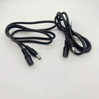 Câble d'extension 12v dc mâle/femelle, 5.5x2.1/5.5x2.5mm, 1m, noir, 2C18AWG