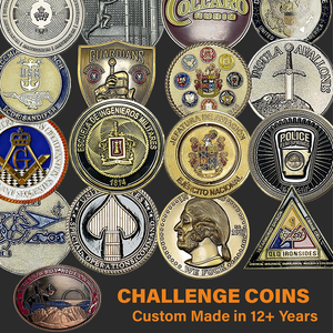 عملات تذكارية معدنية مخصصة بالجملة بأي شكل، مجموعات عملات مخصصة مطلية بالمينا ثنائية وثلاثية الأبعاد من سبائك الذهب والفضة والبرونز - Product Image 4