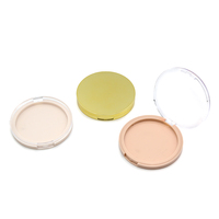 Paletas de sombra de ojos de un solo color vacías de embalaje de polvo compacto redondo de Material plástico respetuoso con el medio ambiente 95mm