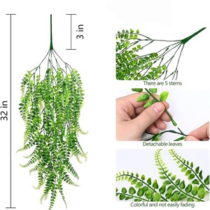 Plantas Artificiales Colgantes de Hierba Persa, Decoración de Pared <span class=keywords><strong>Artificial</strong></span>, Plantas Decorativas para Exteriores, Venta al por Mayor de Plantas Artificiales para Pared - Product Image 4