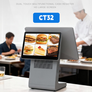 หน้าจอสัมผัส Windows ขนาด 15.6+11.6 นิ้ว ระบบ POS ออลอินวัน สำหรับร้านอาหาร พร้อมเครื่องพิมพ์  ซีพียู Intel I5/I7 รับประกัน 3 ปี-HLY - Product Image 2