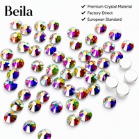 Strass en cristal de qualité supérieure, emballage en vrac direct usine, SS2 SS3 à SS50, dos plat, non thermocollant, pour robes, chaussures, nail art