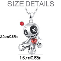 Collier pendentif design gothique amusant punk créatif nouveau VOODOO HALLOWEEN lien malédiction mode indépendante transfrontalière