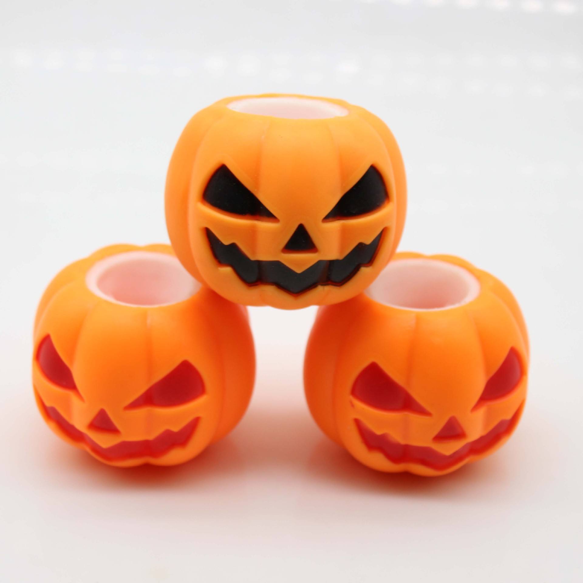 Halloween Funny Pumpkin Ghost Rubber Pinch Music Vent Squeeze Decompression Toys Made in China for Youth