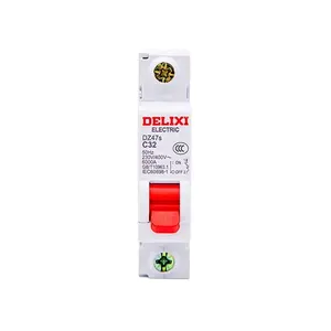 Delixi Air Circuit Brreaker Short Circuit 63A 230V Overload Electric Miniature Circuit Breaker for Sale Dz47s 1pole 6ka Types