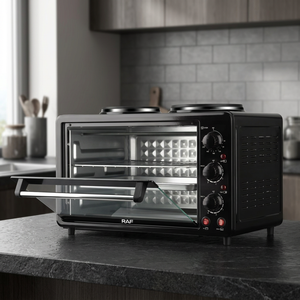 Mini-four électrique RAF 12L 1500W, commande mécanique, cuisson, toasts, réchauffage, avec minuteur et éclairage intérieur - Product Image 3
