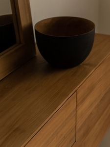 Wabi-Sabi Massivholz TV-Schrank Nordisch Modern Minimalistisch Wohnzimmer Schwarznuss Beistellschrank - Product Image 6