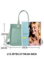 Sac fourre-tout multifonctionnel en toile pour ordinateur portable Sac à main pour dames Compartiments Sac à main Sacs à bandoulière Poches Cartables Sacs