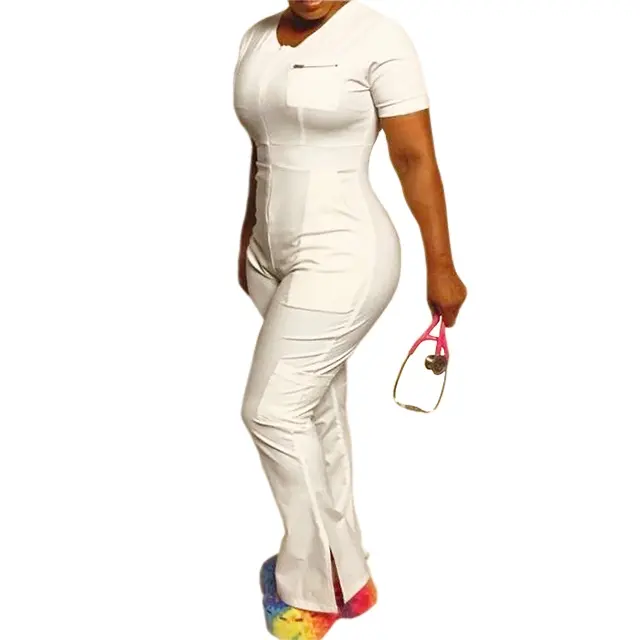 Onesie स्क्रब चौग़ा प्लस आकार एक टुकड़ा महिलाओं चिकित्सा नर्सिंग स्क्रब jumpsuit फैशन स्क्रब वर्दी सेट