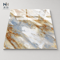 Carreaux de sol en porcelaine entièrement émaillés 600x600mm, résistants à l'usure, faciles à nettoyer, aspect marbre brillant poli pour projets résidentiels et hôteliers