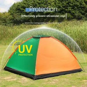 定制双色手提式三季单层防水帐篷山地露营休闲加厚便携170T - Product Image 2