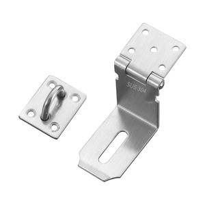 Wuxin Haopin Loquet de porte antivol en acier inoxydable 304 noir, style moderne et simple, avec cadenas, pliable à 90 degrés - Product Image 5
